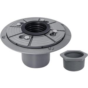 Neodrain 2-Inch PVC Sub Drain, Shower Drain Base, No Hub Shower Drain Base with Rubber Gasket for 2 inch Linear & Square Drain Installation