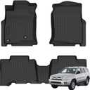 Priprilod Floor Mats Custom Fit for Toyota 4Runner 4th Gen 2003-2009(5-Seat Model), All Weather TPE Floor Liners 3D Laser Measured Heavy Duty Waterproof Non-Slip 1st & 2nd Row 3PCS