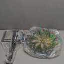 SUNNYGARDEN Wind Spinners Outdoor Peacock, 63 Inch Double-Sided Garden Windmill for Yard with 8 Green Feather Blades, Large Metal Garden Wind Spinner