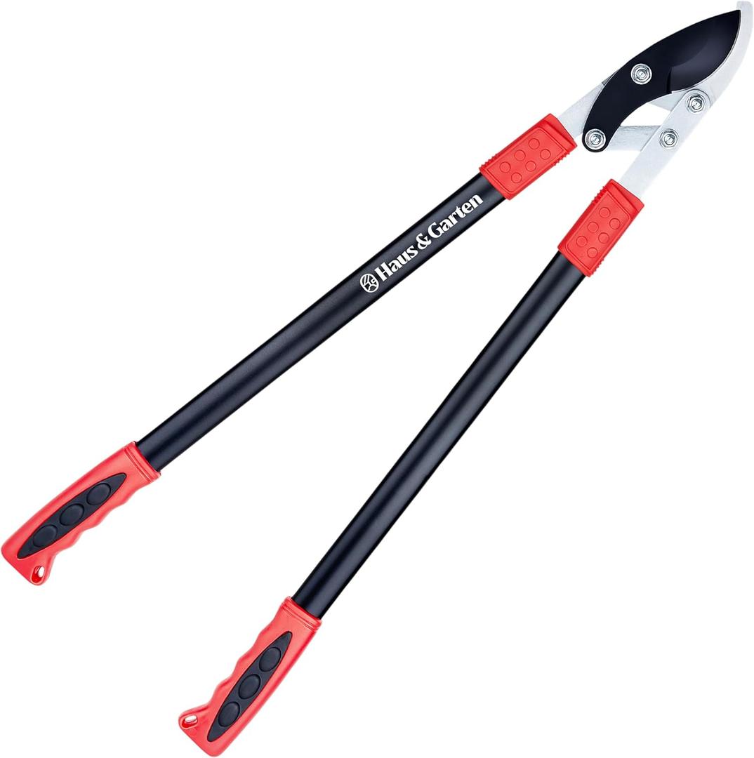Haus & Garten PowerPRO Compound Action 29" Bypass Loppers - Use as loppers for tree trimming, branch cutters, heavy-duty garden pruning tree clippers, lopping shears