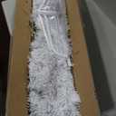 ptlsy Christmas Tree 6ft Premium Artifical White Christmas Tree with Soild Metal Stand and Decorations Fit for Indoor Outdoor 800 Tips (6 feet White)