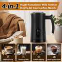 Milk Frother, 4-in-1 Coffee Frother, 350ml/11.8oz Frother Machine with Warm and Cold Foam for Latte, Cappuccino and Hot Chocolate