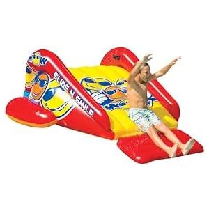 WOW Sports Slide N Smile Pool Inflatable Water Slide with Sprinklers