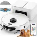 SHELIKI Robot Vacuum and Mop, 3-in-1 Robotic Vacuums Cleaner Moping with 70-Day Self-Emptying Base, LiDAR Navigation Smart Mapping & Strong for Pet Hair, Hard Floor, Carpet