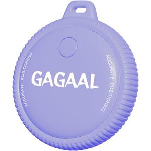 Air Tracker Item Finders, Bluetooth Locator Works with Apple Find My (iOS), Item Tracker for Your Keys, Wallet, Backpack, Pet, Replaceable Battery, Comess with Keychain Cover (Purple)