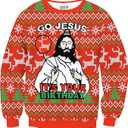 IFFEI Ugly Christmas Sweaters for Women Mens Funny Holiday Jumper Outfit Unisex Novelty Knit Pullover Sweaters, Size: XXL