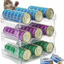 Cat Food Can Organizer, Can Organizer for Pantry, 3-Tier Cat Food Storage Container, Acrylic, Holds 45 (3oz) Cans, Kitchen Organizers and Storage for Countertop, Clear
