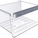 UPGRADED W11162443 Refrigerator Crisper Drawer Compatible with Whirlpool Crisper Drawer W11046494 Whirlpool Fridge Drawer Parts W10899435 WRS555SIHZ WRS325SDHZ WRS315SDHZ Maytag Refrigerator Drawer