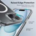 ESR for iPhone 15 Case, Compatible with MagSafe, Shockproof Military-Grade Protection, Scratch-Resistant Back, Magnetic Phone Case for iPhone 15, Classic Hybrid Case, Clear