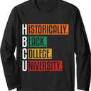 HBCU Apparel Historical Black College HBCU Long Sleeve T-Shirt, Size M
