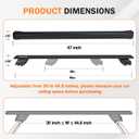 COWVIE 47 Inch Aluminum Roof Rack Cross Bars for Raised Side Rails, Adjustable Cargo Bars with Keyed Locks, Hold 198 LBS Capacity, Compatible with Ford Explorer/Toyota RAV4, Black