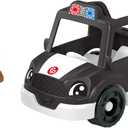 Fisher-Price Little People Toddler Toys Police Car Push-Along Vehicle & Figure for Pretend Play Preschool Kids Ages 1+ Years