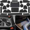 Center Console Liner for Subaru Crosstrek Accessories 2024 2025 2026, for Impreza Cup Holder Mat, Coaster Trim, Non-Slip Dust Interior, Door Slot Pad, Rubber Decoration Insert (20pcs, Black)