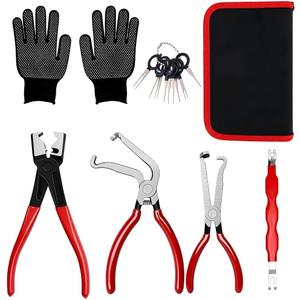 6 Pieces Electrical Disconnect Pliers for Cars, Automotive Electrical Plug Connector Disconnect Tool and Hose Clamp Pliers and Connector Separator
