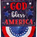 Patriotic God Bless America Applique House Flag