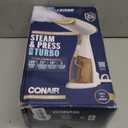Conair Handheld Garment Steamer for Clothes, Turbo Extreme Steam 1875W Fabric Steamer, Portable Handheld Design, Strong Penetrating Steam, White/Champagne