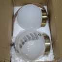 Battery Operated Wall Sconces Set of 2, Gold Wall Lamps for Bedroom with Remote Control Warm/Natural/Daylight/RGB 15 Colors Dimmable Rechargeable Wireless Globe Wall Lights Retro Living Room Hallway