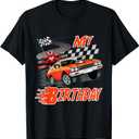 Fun My Birthday Race Car Boys Girls Youth Men Women Racing T-Shirt Small