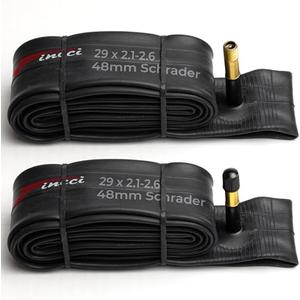 Amazon.com : Fincci 29 x 2.1/2.2/2.3/2.35/2.4/2.5/2.6 Inch Bike Inner Tube  48mm Schrader Valve  Butyl Rubber  Fits Mountain & Hybrid Bikes  Pack of 2 : Sports & Outdoors