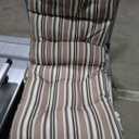 EAGLE PEAK Tufted Outdoor/Indoor High Back Patio Chair Cushions, Set of 2, 46'' x 22'', Beige Stripe