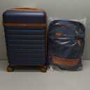 UKEIN Luggage Sets 3 Piece, Carry On Luggage 20In With Spinner Wheels,PC Hardside Suitcase Set with TSA Lock,Durable Carry On Suitcase With Travel Backpack for Men (Blue, 3 piece set (20inch))