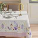 XCHI Moons Stars Lantern Flowers Ramadan Mubarak Tablecloth Rectangle Table Cloth Table Covers for Indoor Dining Home Party Decorations 60x84 Inch