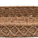 Creative Co-Op Decorative Oval Woven Seagrass Tray with Handles 