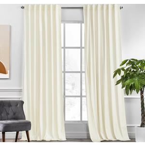 Luxury Velvet Blackout Curtains for Bedroom Living Room 2 Pack 62"×120"