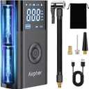 Portable Air Compressor - 2.5X Faster Inflator, 150PSI Digital Tire Pressure Gauge for Car, Bike, Motorcycle & Ball