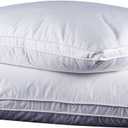 Guvar Feather and Down Pillows for Sleeping(2 Pack), King(20inx36in) - White Goose Down Feather Bed Pillow Inserts, 100% Cotton Cover, Lightweight, Fluffy Sleeping Pillows for All Sleepers