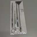 Ohtomber Aquascape Tools Aquarium Kit - 4PCS Terrarium Supplies Include Long Tweezers for Terrarium, Feeding Tongs, Aquarium Scissors, Algae Scraper for Fish Tank Cleaning Plant Trimming