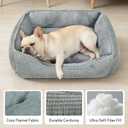 MIXJOY X-Large Dog Bed for Large, Medium, Small Dogs - Rectangle, Washable, Orthopedic, Soft Calming Sleeping Puppy Bed - Durable Pet Cuddler with Anti-Slip Bottom - XL (35"x25"x9")