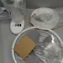 Comfort Zone 12" Table Fan with Adjustable Tilt, Wide Area Oscillation, Quiet Air Circulator Fan For Bedroom, 3 Speed Desktop Fan for Home Office, Push Button Controls, White