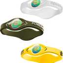 Power Balance the Original Genuine Performance Wristband, Silicone rubber Wristbands Bracelets sports bracelet wristband for men women, power 3 pack bangles, safe Waterproof Lightweight durable, size of M+M+LM 19.0CM/L 20.5CM)