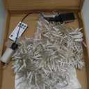 Christmas Decoration Lights, Outdoor String Lights 320 LED 11.5 Ft Waterfall Tree Light with Big Star Topper 8 Light Modes for Christmas New Year Holiday Garden Yard Indoor Outdoor Decor (Plastic-Warm white)