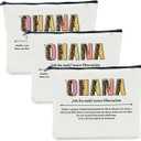 3 PCS Ohana Noun Makeup Bag Family Gifts Hawaiian Gifts Family Gifts Ideas for Women Female Mom Grandma Sister Daughter Vacation Holiday Christmas Cosmetic Bag Travel Toiletry Bag