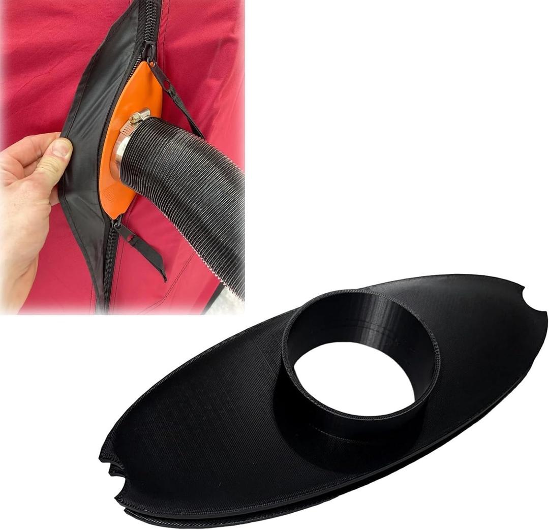 3" Diesel Heater Tent RTT Adapter,Compatible with Igloos, Tents, Hunting Sheds & Rooftop Tents | Easy Installation & Portable Design (Black)