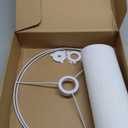 White Lamp Shade, Large Drum Lampshade 13" Top x 13" Bottom x 11" High (Spider), Replacement Lamp Shade Natural Linen Hand Crafted for Table Lamps Floor Lamps Chandelier Lamp, Easy Assembly Required