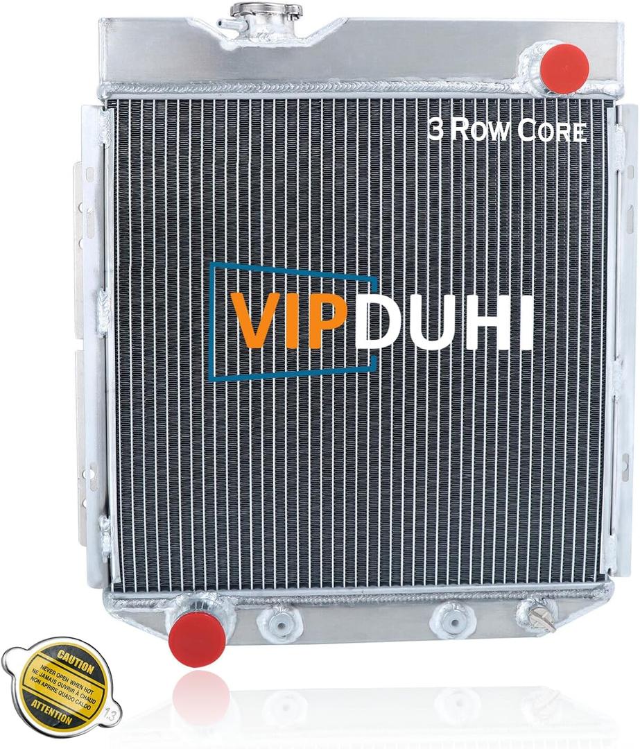 251 Radiator Compatible with Ford 1965-1966 Mustang Falcon Ranchero Econoline Mercury Comet 1961 1962 1963 1964 1960 2.4L 2.8L 3.3L 3.6L 4.3L 4.7L 7.0, 3 Row Aluminum Radiator