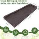 Sekcen 2 Pack Rubber Downspout Splash Block Rain Gutter Down Spout Drain Trays, Color: Brown, SIMPLE INSTALLATION: Just place the gutter downspout splash block under the rain water pipes and let the rain water drift away