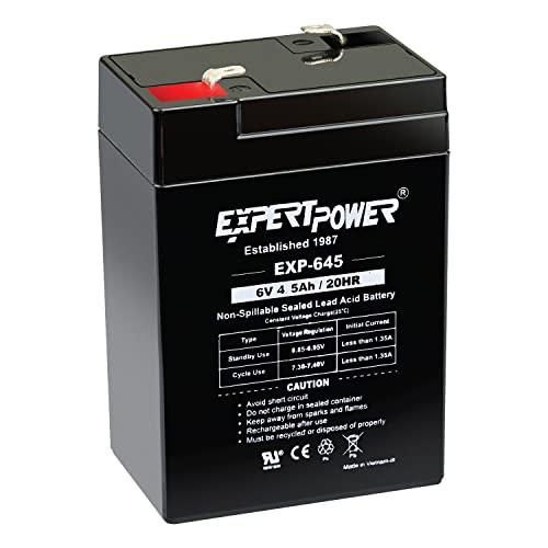 ExpertPower 6 Volt 4.5 Amp Rechargeable Battery (EXP645) Black