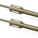 12" Valet Rod for Closet Pull Out (2 Pack, Antique Brass)