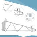 2 Set 18" Fixed Wall Mount Single Wire Shelf Bracket, Silver Chrome Finish Single Shelf Support, Wall Mount Bracket for Shelves Storage and Display