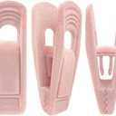 Light Pink Velvet Hangers Clips 40 PCS, Non-Slip Finger Clip for Pants Suit Skirt Velvet Hanger, Strong Flocking Hangers Clips