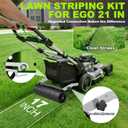 Lawn Striping Kit for EGO 21-Inch & RYOBI Walk-Behind Lawn Mowers: D-Ring Quick Mount Lawn Striper with 17" Roller - Tool-Free Installation for Professional Lawn Stripes in Backyard & Garden