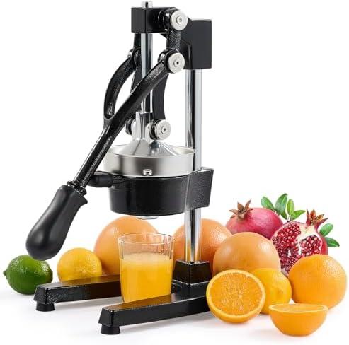 CO-Z Hand Press Juicer Machine, manual Orange Juicer and Professional Citrus Juicer for Orange Juice Pom Lime Lemon Juice, Orange Juicer Squeezer and Crusher, Easy to Clean, Black