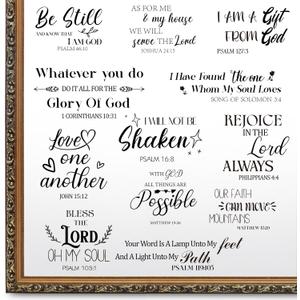 Geyoga 12 Pcs Inspirational Quote Mirror Decals Vinyl Positive Saying Affirmations Mirror Stickers Motivational Window Decals Peel and Stick for Home Office Staff Bathroom Wall Art(Religious)