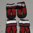 QUMY Dog Shoes for Large Dogs, Medium Dog Boots & Paw Protectors for Winter Snowy Day, Summer Hot Pavement, Water-Resistant in Rainy Weather, Outdoor Walking, Indoor Hardfloors Skid-Resistant Sole Size 8