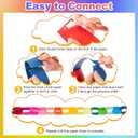 TaoBary 2000 Sheet Paper Chain Garland Strip 1.8/3.15x10 Inch, Construction DIY Craft Paper Chain for Classroom Home Holiday Party Decor Supplies with Double Sided Tape (1.77x9.84 Inch, Rainbow Color)