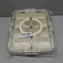 Divided Snack Serving Tray with Lid and Handle Travel Snackle Charcuterie Container Portable Storage Organizer for Candy, Fruits, Nuts, Snacks, Party, Picnic 2 Packs White